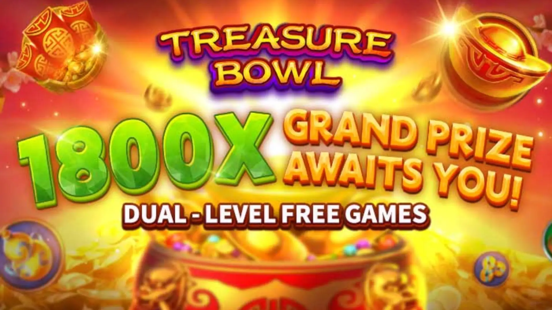 Multiplicadores Treasure Bowl 365jogos - 7777x Máximo com Tigela Dourada